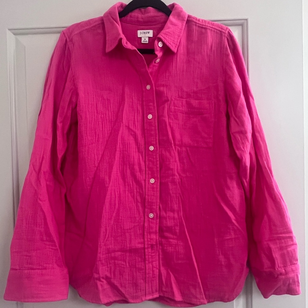 J.Crew Pink Button-Up Shirt